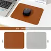 Mouse Pad de Couro Cor Sólida Simples Pequeno Impermeável Dupla Face Mouse Pad para Jogos Pad para Mesa de Computador de Escritório Personalização