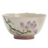 Taza de pelea con flor de magnolia pintada a mano de fábrica, taza de degustación de té, ceniza de planta, taza de té pequeña personal, taza maestra, taza de té individual