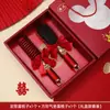 Peine de Boda Rojo con Cojín de Aire Peine para Novia Dote Espejo de Boda Caja de Regalo Set de Artículos de Boda