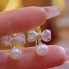 Oferta Especial Pendientes de Perlas con Lazo Colorido para Mujer, Nuevo Diseño de Moda Único de Nicho, Pendientes Simples, Exquisitos y Dulces