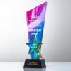 Impressão 3D criativa Estrela de cinco pontas colorida Troféu de cristal Prêmio Assento Personalização Reunião Anual da Empresa Prêmio de Competição de Equipe Destacada