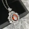 Versa joia de alta qualidade rubi terno de alta qualidade feminino banhado a ouro diamante microincrustado moda cara moda cara colar