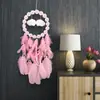 Atrapasueños Nube Margarita Carrillón de Viento Pluma Adorno Colgante Hecho a Mano Corazón de Niña Dormitorio Habitación Decoración de Pared Transfronterizo Nuevo