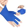 Luvas de três dedos para homens e mulheres leves respiráveis de alta elasticidade antiderrapante de três dedos abertos de dedo luvas de bilhar de mesa