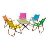 Mesa Dobrável para Exterior Conjunto de Mesa e Cadeiras de Camping Cadeira de Camping Vertical Mesa Colorida de Enrolar Tipo Ovo Cadeira Dobrável para Pesca Cadeira Atacado