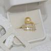 Anillo de perlas ajustable de Life Spring, exquisito, redondo, con cuentas de madreperla, luz fuerte, anillo de viajero, Joker, lote directo de fábrica