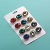 Amazon Estilo Étnico Retrô Elegante Lenço de Seda Fivela Fixa Combinação de Roupas Lenço de Cabeça Feminino Broche de Cristal Artificial Losango