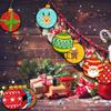 Lâmpada de Natal Decorações de Madeira Enfeites de Árvore de Natal Decorações Penduradas Lâmpada de Natal Vazada de Madeira Decorações de Natal