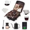 Conjunto de Café para Preparo Manual Transfronteiriço Cafeteira Moedor Conjunto de Café Portátil Caixa de Presente Conjunto de Café para Preparo Manual Caixa