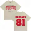 Camiseta Gráfica Competencia Feroz de TV Ilya Rozanov 81 Ottawa Centauro Moda Retro Manga Corta
