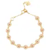 Pulsera Redonda de Zirconia con Baño de Oro Real de 18 Quilates para Mujer, Pulsera de Lujo Ligero de Gama Alta, Joyería de Mano Exquisita y de Moda al por Mayor