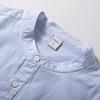 Camisa de Cuello Henley Estilo Americano para Hombre Manga Larga Primavera y Otoño Nueva Algodón Top cleanfit Casual Camisa de Cuello Blanco