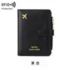 Portapasaporte Nuevo RFID Transfronterizo, Organizador de Documentos Creativo Estilo Avión, Portapasaporte de Viaje Multifuncional Simple y Portátil