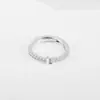 Anillo de apertura ajustable de cobre con incrustaciones de circonita, 26 letras del alfabeto inglés, joyería de moda de alto nivel y temperamento, para cruzar fronteras