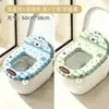Cojín para Asiento de Inodoro con Respaldo Terapia de Aroma Cuatro Estaciones Universal Sin Lavado Impermeable Engrosado Adhesivo Tapete para Inodoro Anillo para Asiento de Inodoro Doméstico