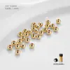 Cuentas Espaciadoras Chapadas en Oro Real de 18 Quilates Cuentas Sueltas Color que se Conserva Brillantes Cuentas Redondas Cuentas Doradas Material para Pulsera de Abalorios Hecha a Mano DIY Accesorios para Collares