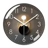Reloj de pared minimalista estilo nórdico, decoración moderna para sala de estar, reloj redondo de cuarzo, segundero de barrido silencioso, para uso doméstico