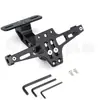 Suporte de Placa Traseira Modificado para Motocicleta com Luz Suporte de Placa Ajustável Msx Suporte de Suporte de Placa de Licença em Liga de Alumínio CNC