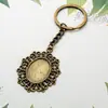 Chaveiro Personalizado Criativo DIY Lembrança Adesivo 25*18mm Base de Chaveiro Pedra do Tempo Pingente de Liga