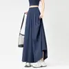 Calça-Saia Yamamoto para Mulheres, Estilo Fino de Verão, Novo Modelo 2026, Estilo Casual Preguiçoso Solto Petite, Calça-Saia Wide Leg de Seda Gelada de Nove Pontos