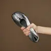 Zapatos Nuevos de Piel de Oveja Cómodos y Suaves para Mujer, Zapatos Casuales de Piel Genuina de Tacón Medio, Tacón Cuadrado, Caña Baja, Zapatos Pequeños de Cuero para Todas las Estaciones