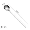 Cuchara de Acero Inoxidable 304 Transfronteriza Cuchara Redonda Pequeña Dorada Mango Largo Cuchara Mezcladora Taza de Café Estilo Ins Hogareño Comida Occidental