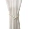 Atrapasueños de Cortina Minimalistas Modernos, un Par de Atrapasueños de Cuerda Ajustables para Cortinas, Correas Decorativas Florales para Cortinas
