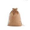 Bolsa de lino con cordón al por mayor bolsa de lino navideña regalo de joyería bolsa de tela pequeña bolsillo de lino con cordón personalizado