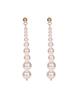 Brincos Vênus Vintage 'Beleza do Oceano' Pérolas Gradientes Swarovski Argola de Prata S925 para Rostos Arredondados