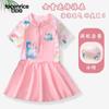 Novo maiô infantil Aisha Princess estilo ocidental para meninas, peça única, além de sunga de segurança, maiô infantil grande, secagem rápida