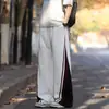 Pantalones Casuales de Patchwork a Rayas de Moda de Verano para Hombre, Versátiles para Exteriores, Estilo Relajado, Deportivos, Pierna Recta, Bloque de Color