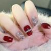 Unhas Postiças Estilo Ins, Unhas de Luxo, Manicure Portátil Olho de Gato Cintilante, Unhas Postiças Feitas à Mão, Manicure Atacado