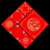 Papel Rojo Engrosado con la Palabra "" para Pareados de Año Nuevo, Papel Rojo en Blanco para Caligrafía a Mano, Pegatinas Doradas para Puerta al por Mayor