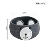Cesta de Armazenamento de Cogumelo Tecida Colorblock de Corda de Algodão com Tampa à Prova de Poeira Cesta de Armazenamento de Lanches para Desktop Organizador de Utilidades Cesta de Armazenamento