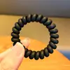 Anillo para el pelo de línea telefónica de té con leche, banda elástica para moño de niña, cuerda para atar, accesorios para el pelo estilo coreano de lujo ligero, cuerda para el pelo al por mayor