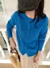 Cardigan de Tricô Liso com Gola Redonda e Mangas Longas Estilo Coreano Novo Outono 2026 para Mulheres, Versátil para o Trabalho e Uso Casual