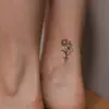 Tatuagens Adesivas Buquê de Girassol com Laço Simples e Bonitas Estilo Ins Clavícula Tornozelo Tatuagens Adesivas Transfronteiriça