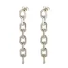 Pendientes Largos de Acero de Titanio Frío Creativos de Moda Europea y Americana Estilo Ins Pendientes de Cadena Atmosféricos Pendientes de Moda Nuevos