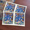 Hotong Tíbet Nepal Thangka Mahakala Pintado a Mano Puro 4*5 [Núcleo de Cartón]