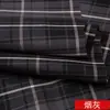 Jk tecido xadrez diy roupas artesanais uniforme intestino grosso anel de cabelo saia plissada de poliéster processamento de tecido de vestuário
