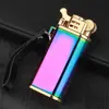 Acendedor de querosene portátil vintage Leader CF205 estilo antigo criativo roda de fricção acendedor de cigarros à prova de vento presente para homens