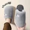 Pantuflas de Algodón con Pelo y Lazo para Mujer 2026 Nuevas Otoño Invierno Cálidas Antideslizantes Zapatos Postparto Hogar Interior Invierno
