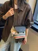 Bolso Cruzado de Paja de Moda Verano 2026 Modelo Nuevo, Bolso Casual Elegante para el Día a Día con Rayas Arcoíris, Bolso de un Solo Hombro