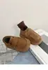 Zapatos tipo Birkenstock para niño, zapatos de algodón con forro polar, zapatos de cuero retro para niños otoño/invierno 2026, zapatos sencillos cálidos para niña, zapatos para bebé de suela blanda