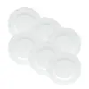 Maldivas Conjunto de 6 Pratos Rasos de Porcelana Branco 28cm x 2cm - Wolff
