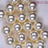 Pendientes redondos de imitación de cristal Shijia austriaco, hechos a mano con perlas sueltas de imitación, con medio agujero, colgantes, horquillas.