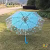 Guarda-chuva Transparente, Guarda-chuva de Chuva Transparente, Cabo Reto, Cabo Longo, Branco Transparente, Guarda-chuva de 8 Varetas, Guarda-chuva Fosco, Guarda-chuva com Logo Personalizado
