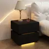 Mesita de noche estilo crema, sencilla y moderna, de madera maciza, mueble de almacenamiento para el hogar, mueble de cama para dormitorio, mesita de noche pequeña