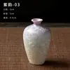 Novo Estilo Nacional Chinês Cerâmica Pequeno Vaso de Flores Azul-Roxo Padrão Fluido Esmalte Cristalino Vaso Cabaça Retro Nostálgico Ornamento de Prateleira de Curiosidades