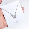 Collar de mariposa de alta calidad para mujer, nueva moda 2022, colgante de circonita de imitación, cadena de clavícula de lujo, cadena de suéter de primavera temprana que combina con todo